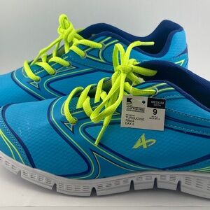 Blue and Neon Green Athletic Shoes Size 9 NWT